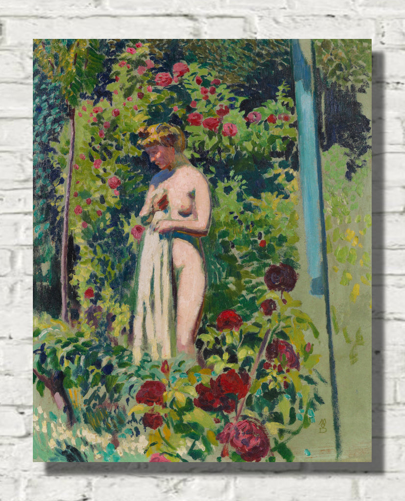 Naked to the drapery, in the garden by Maurice Denis