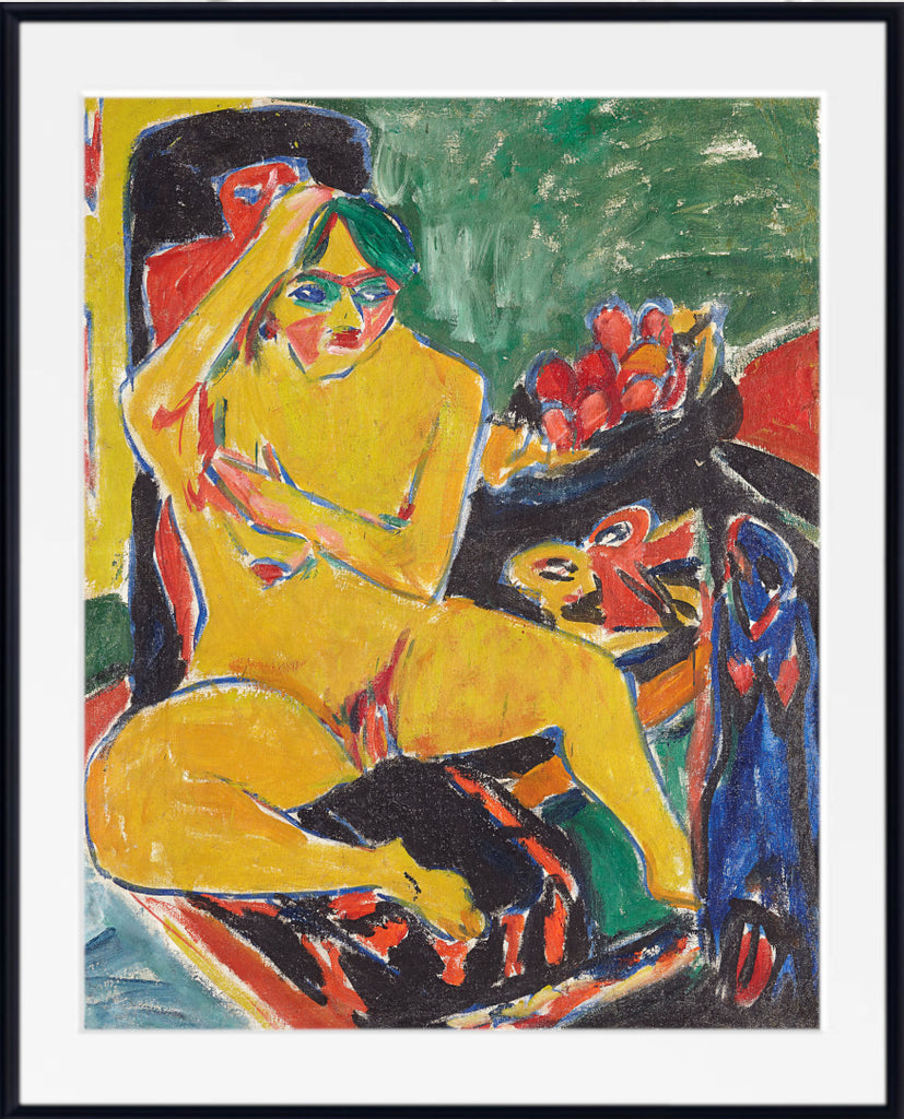 Nude at the Studio (ca. 1910) by Ernst Ludwig Kirchner