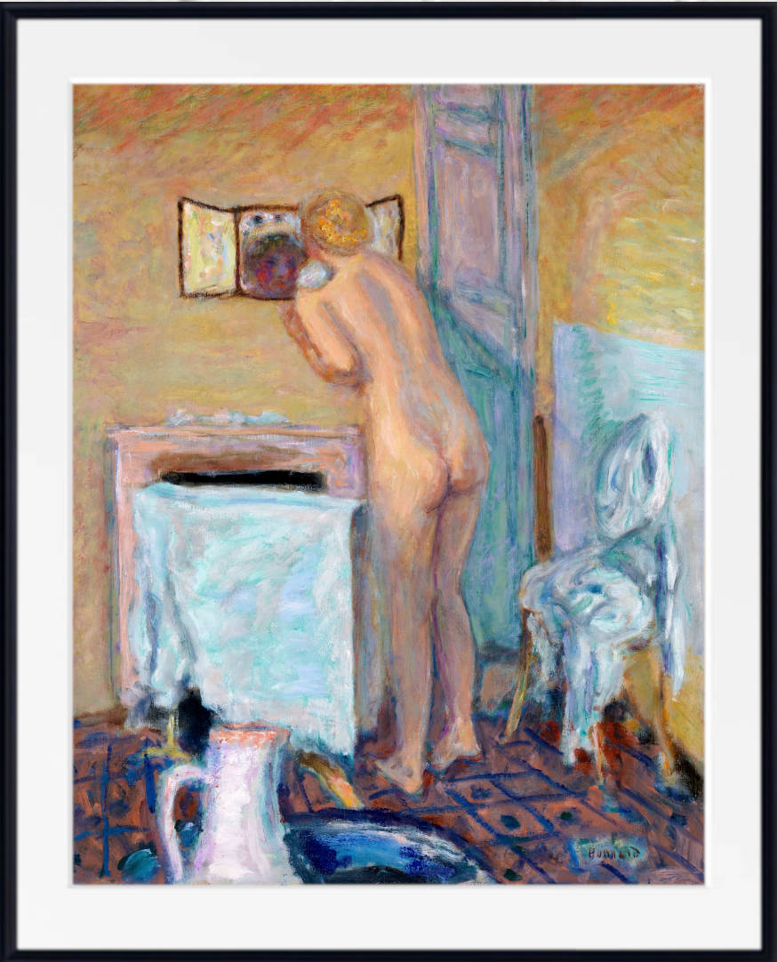 Pierre Bonnard Print, Nude before a Mirror (1915)