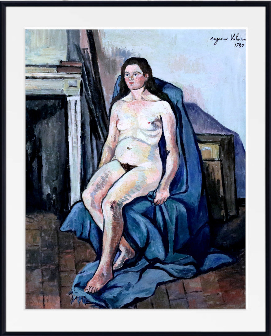 Suzanne Valadon Fine Art Print : Nude in Blue Shawl