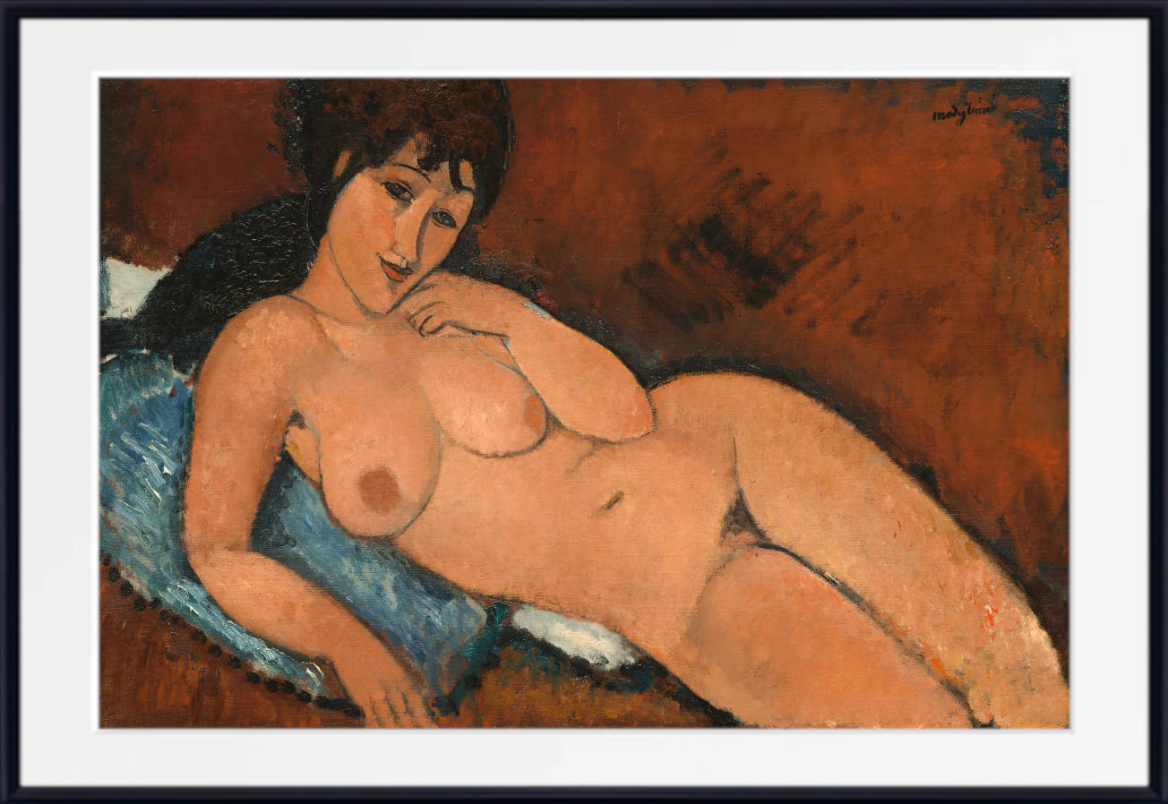 Nude on a Blue Cushion by Amedeo Modigliani fine art print