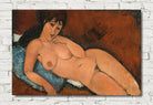 Amedeo Modigliani Fine Art Print : Nude on a Blue Cushion (1917)