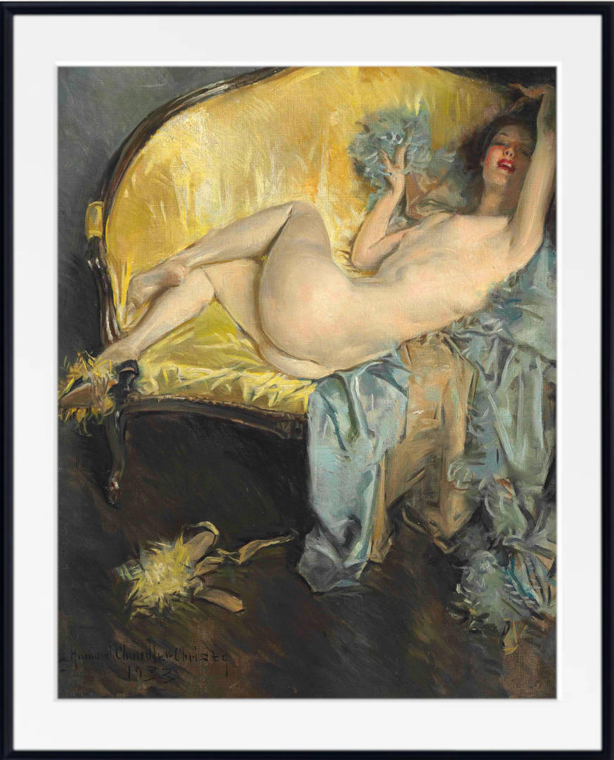 Nude on a Sofa (1933), a Howard Chandler Christy Print 