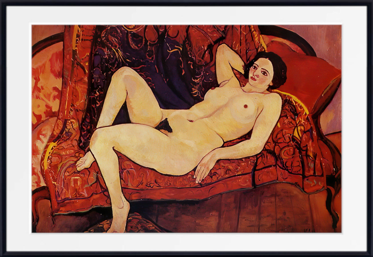 Nude on the Red Sofa, Suzanne Valadon