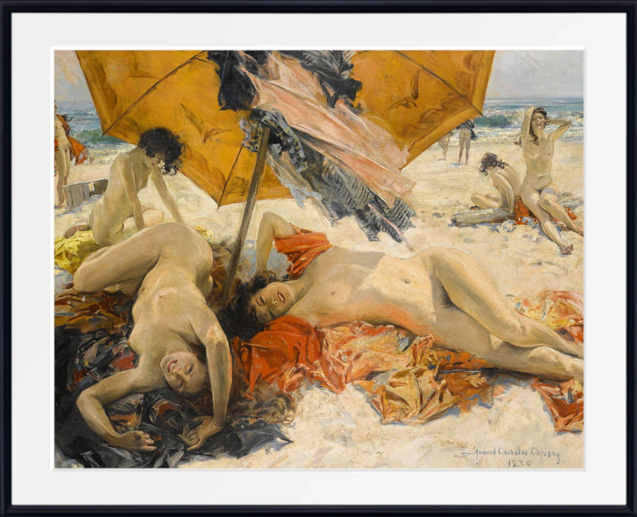 Nudes at the Beach, a Howard Chandler Christy Print