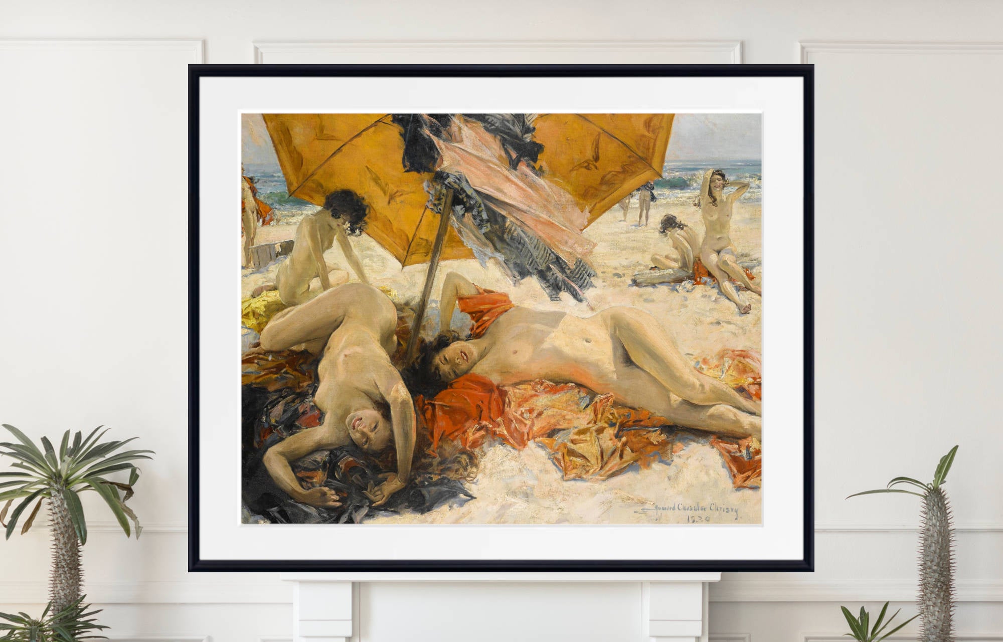 Nudes at the Beach, a Howard Chandler Christy Print