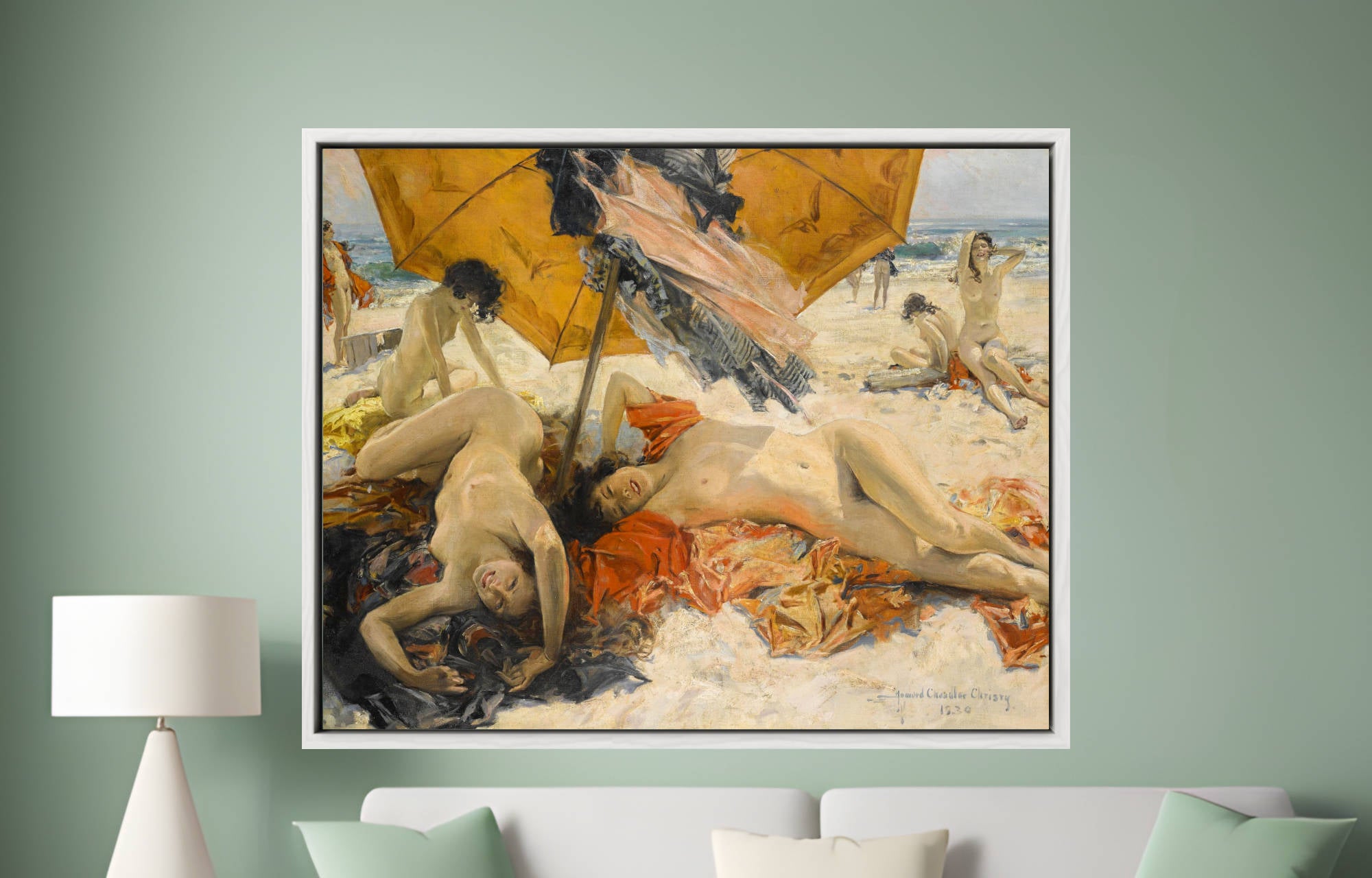 Nudes at the Beach, a Howard Chandler Christy Print