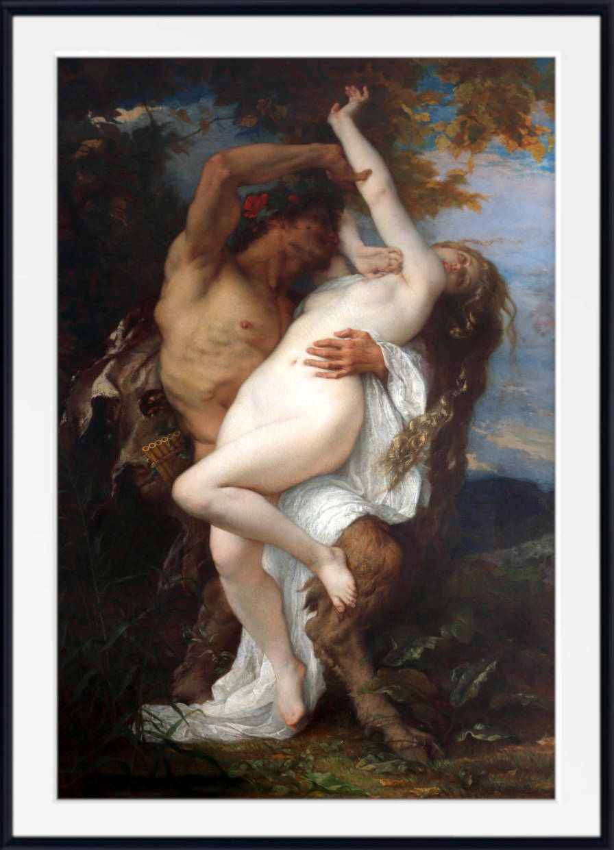 Alexandre Cabanel Print : Nymph Abducted by a Faun (1861)