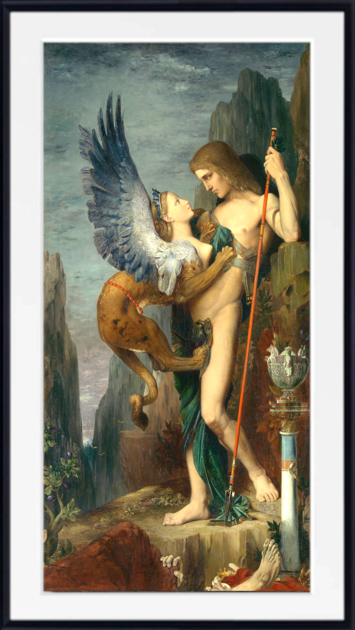 Gustave Moreau Fine Art Print, Oedipus and the Sphinx