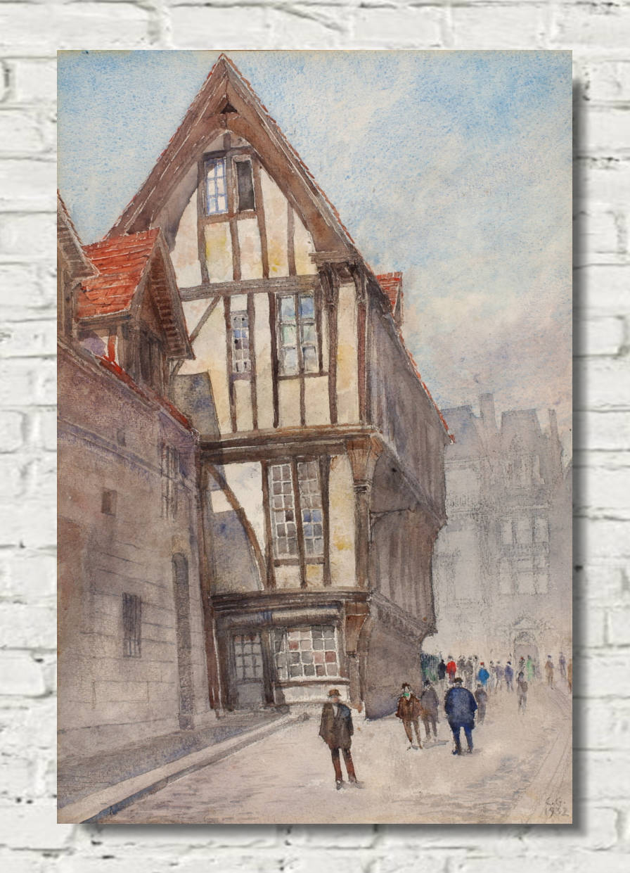 Cass Gilbert Print, Old House in Rouen (1932)