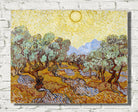 Vincent van Gogh Print, Olive Trees with Yellow Sky and Sun