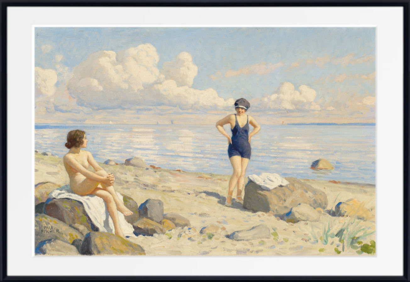 Paul Gustav Fischer Fine Art Print, On The Beach