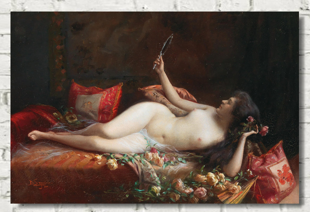 (Nude) On a bed of roses, Delphin Enjolras