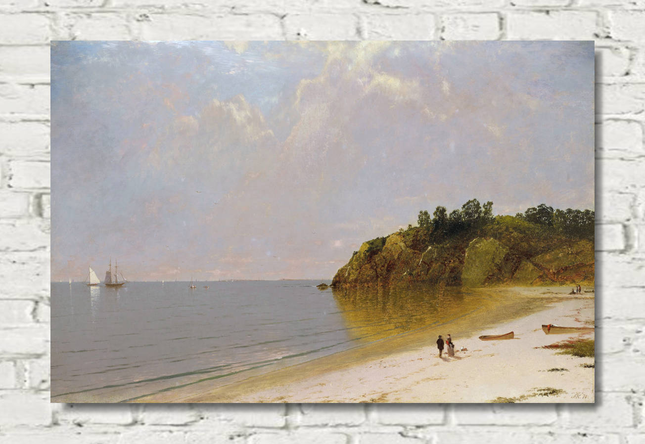 John Frederick Kensett Print, On the Coast (1870)