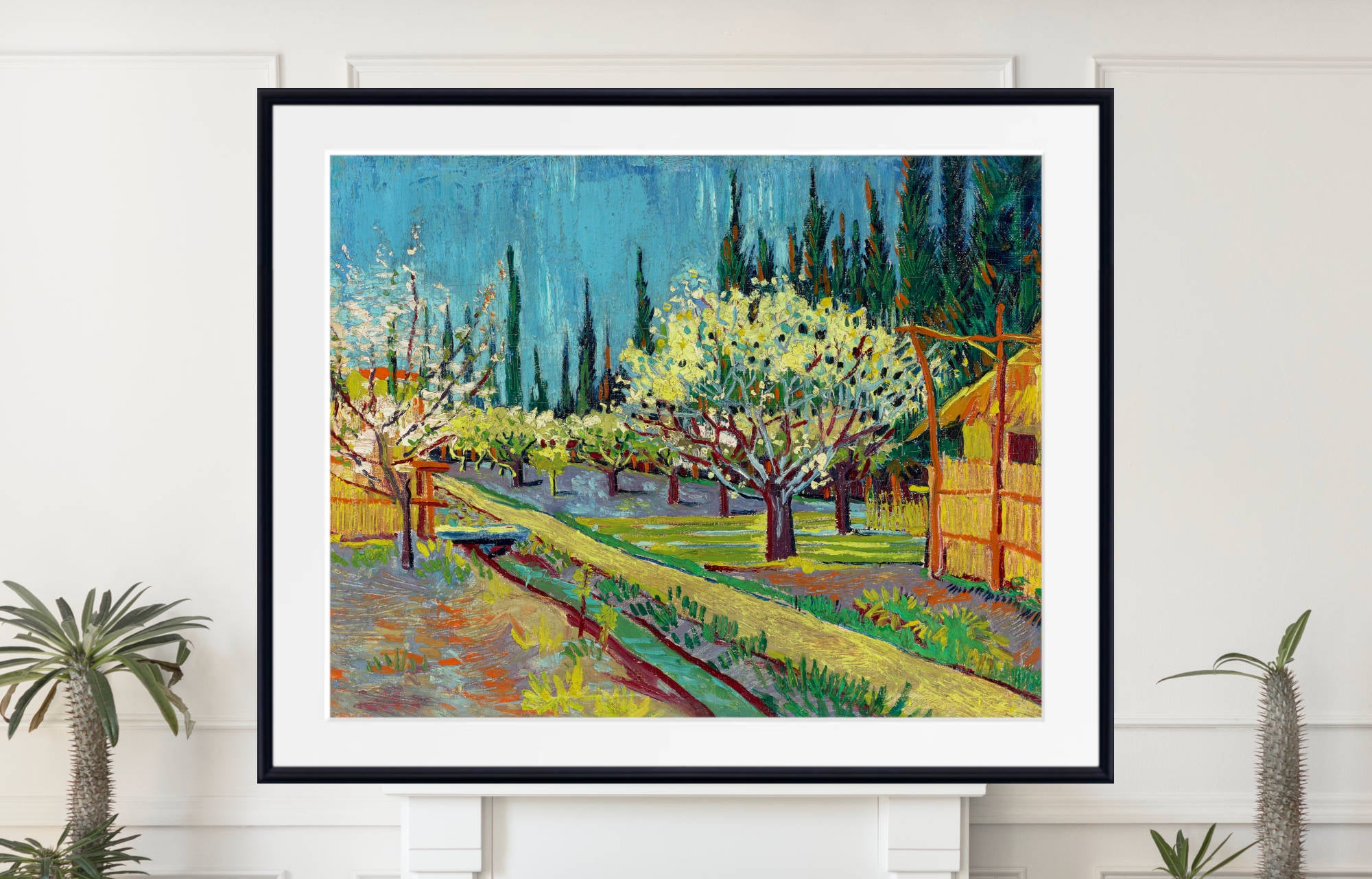 Vincent van Gogh Print, Orchard Bordered by Cypresses