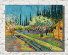 Vincent van Gogh Print, Orchard Bordered by Cypresses