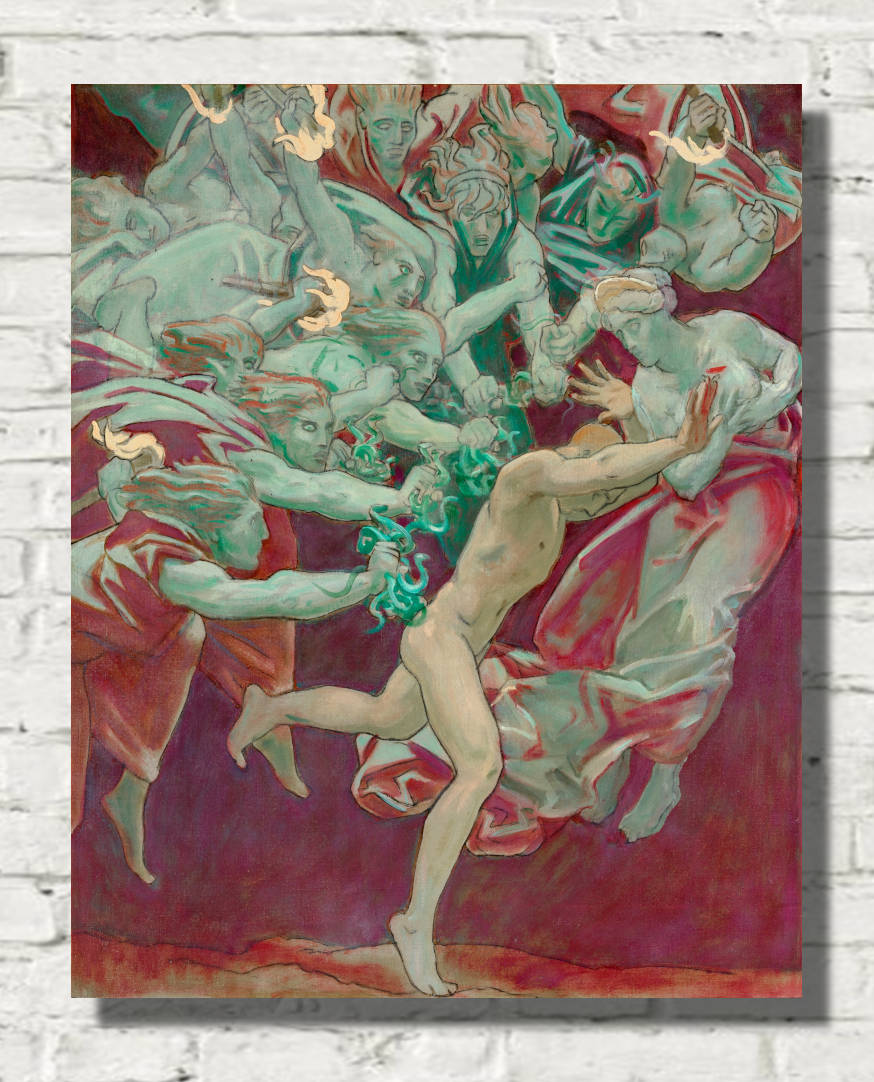 John Singer Sargent Print, Orestes and The furies (c. 1920)