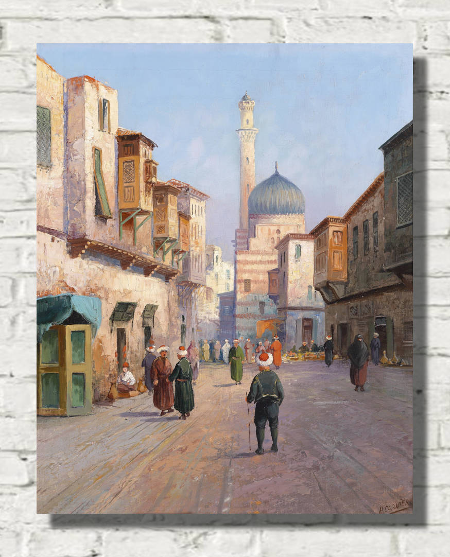 Karl Kaufmann Print, Oriental street scene