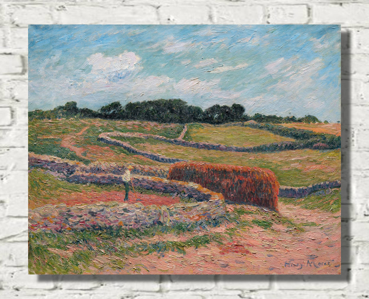 Henry Moret Print, Ouessant, the field walls (1909-10)