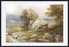 David Cox Print, Overshot Mill, North Wales