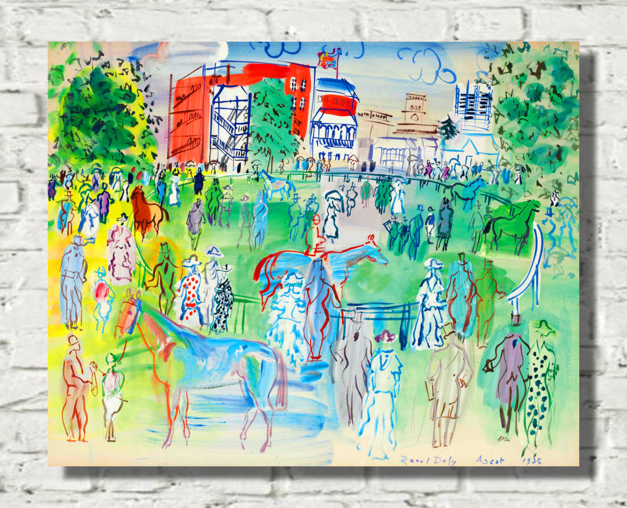 Paddock and Racers at Ascot (1935) by Raoul Dufy – GalleryThane