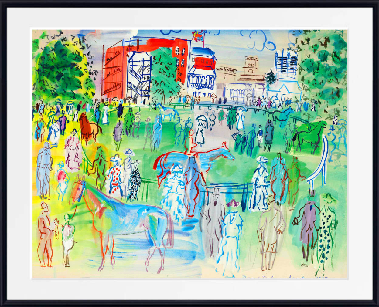Paddock and Racers at Ascot (1935) by Raoul Dufy – GalleryThane