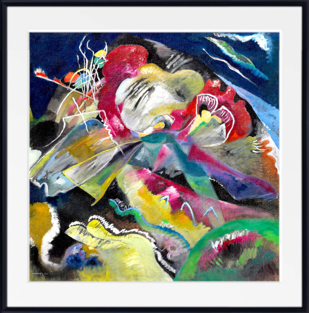 Abstract Art, Wassily Kandinsky Fine Art Print, Painting with White Lines