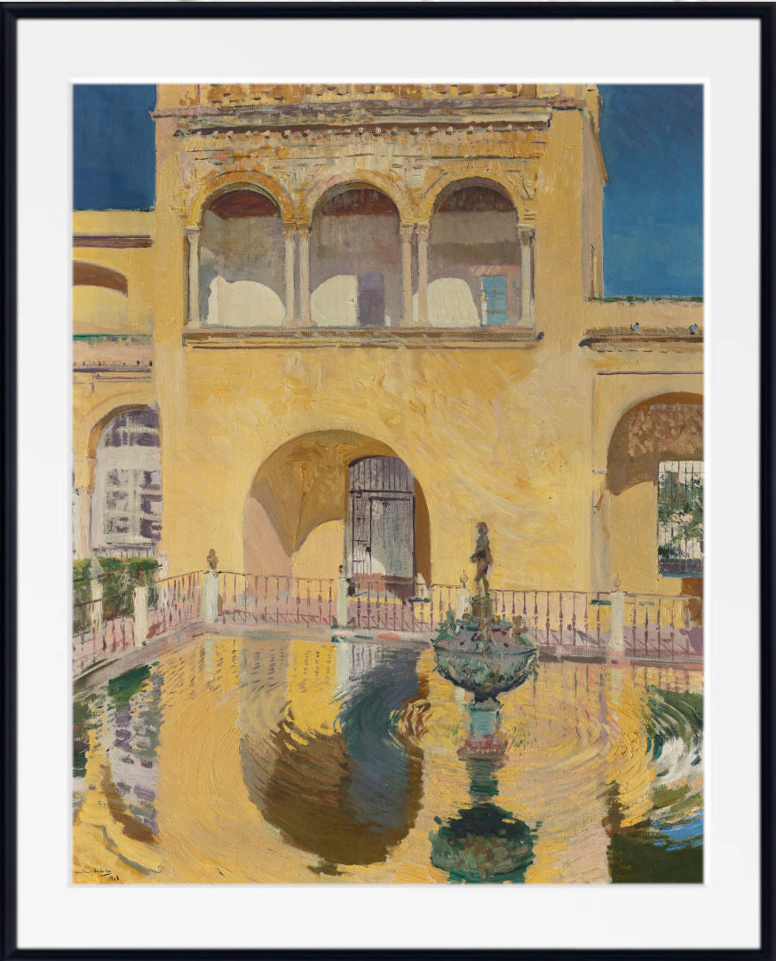 Joaquín Sorolla Print, Palace of Charles V, Alcazar of Seville (1908)