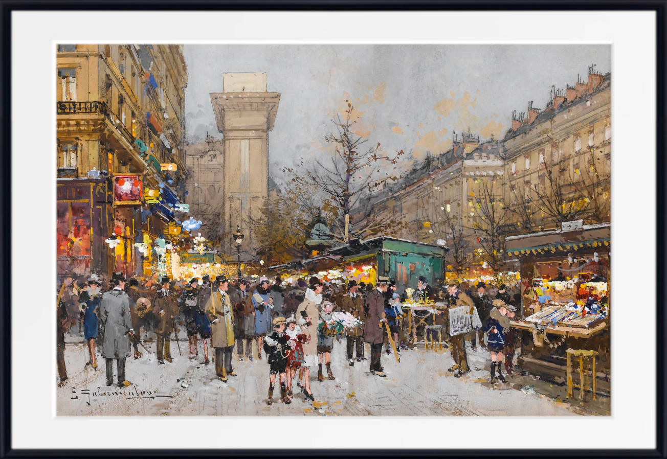 Eugène Galien-Laloue Fine Art Print : Paris, Porte Saint-Denis