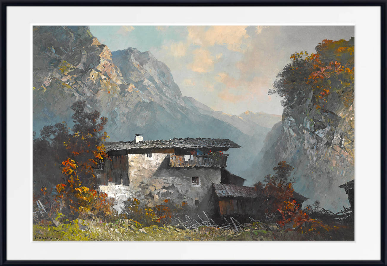 Oskar Mulley Print, Partenkirchen Mountain farm