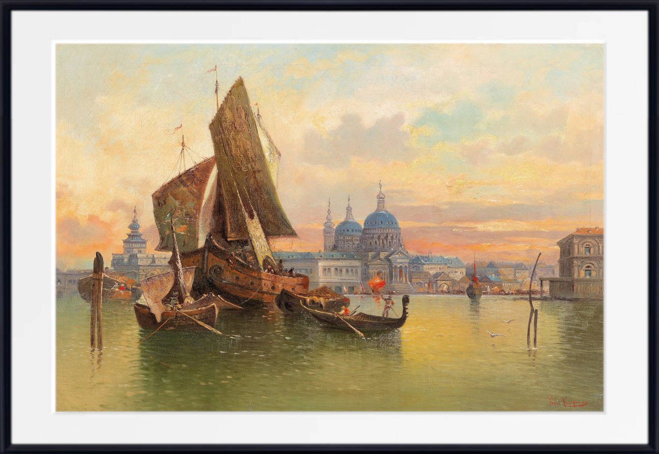 Karl Kaufmann Print,  Party In Venice