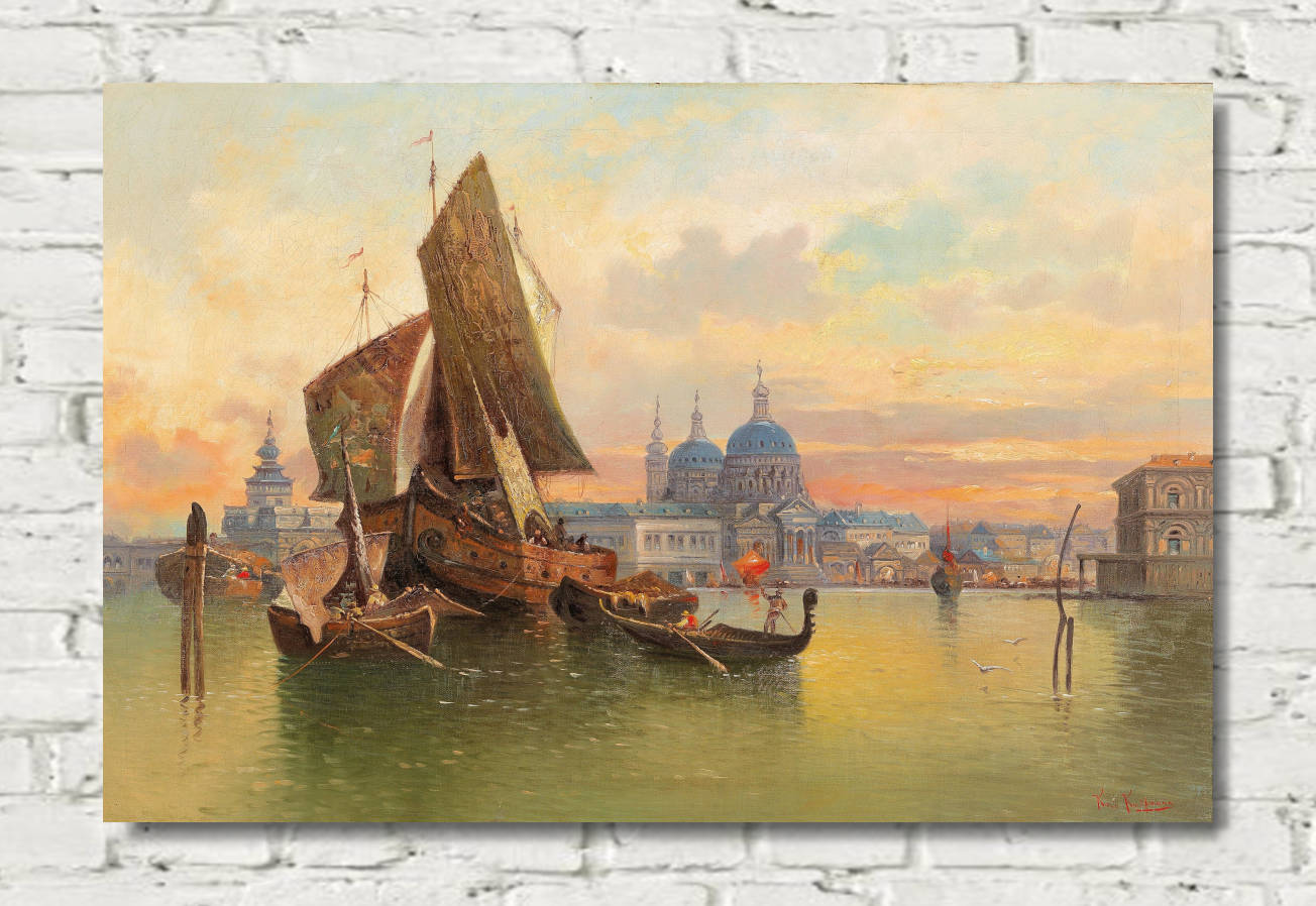 Karl Kaufmann Print,  Party In Venice