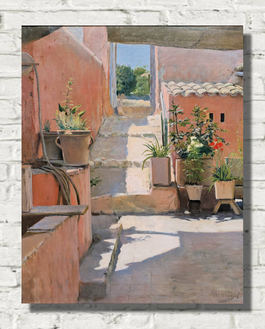 Santiago Rusinol Print, Patio in Sitges