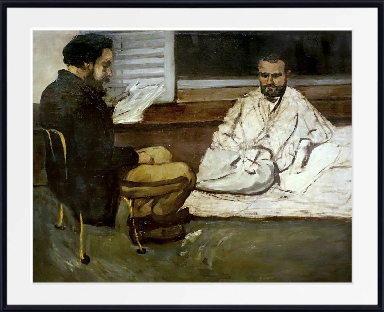 Paul Cézanne Post-Impressionist Fine Art Print, Paul Alexis Reading a Manuscript to Zola