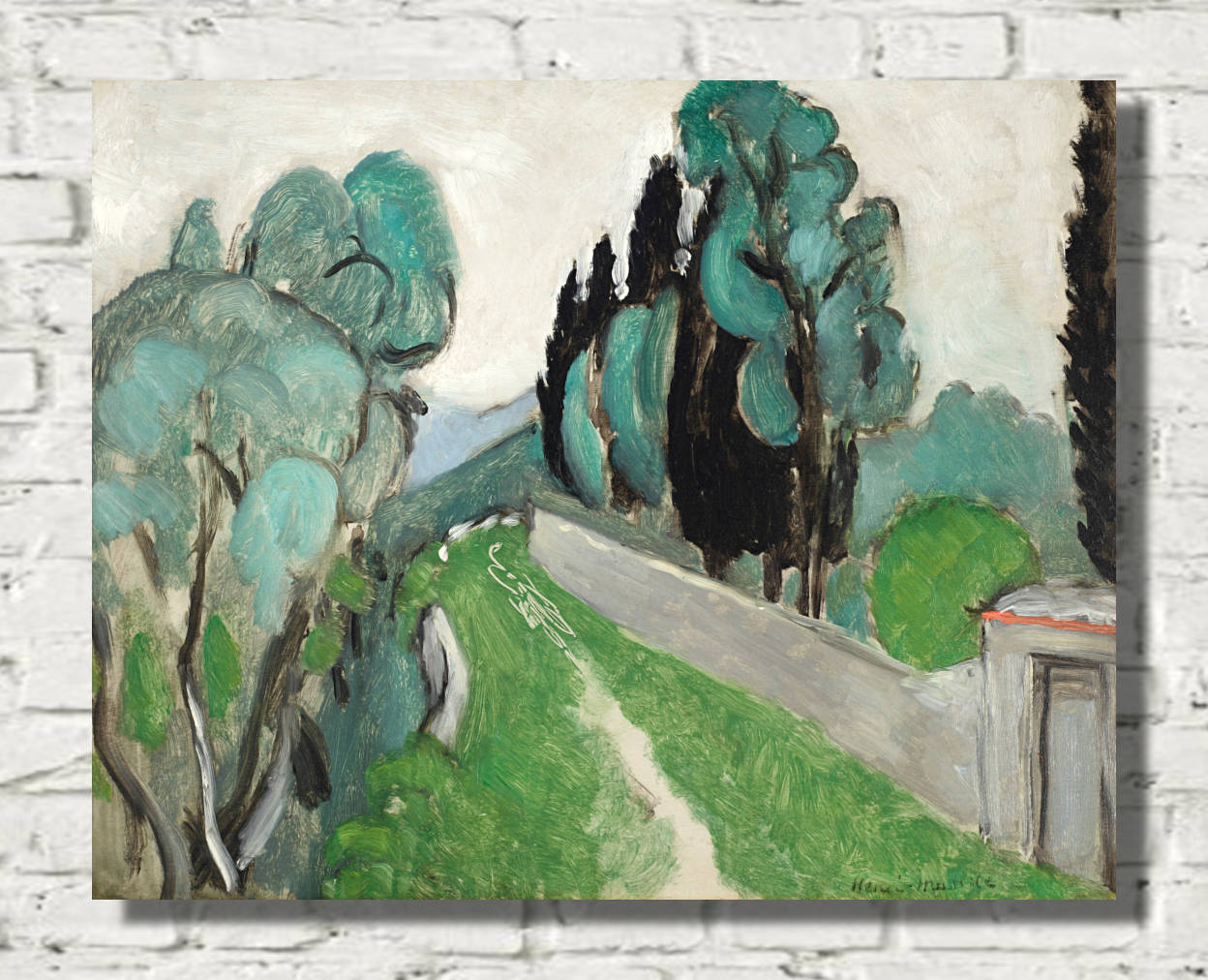 Henri Matisse Print, Landscape with cypresses olive trees, Nice