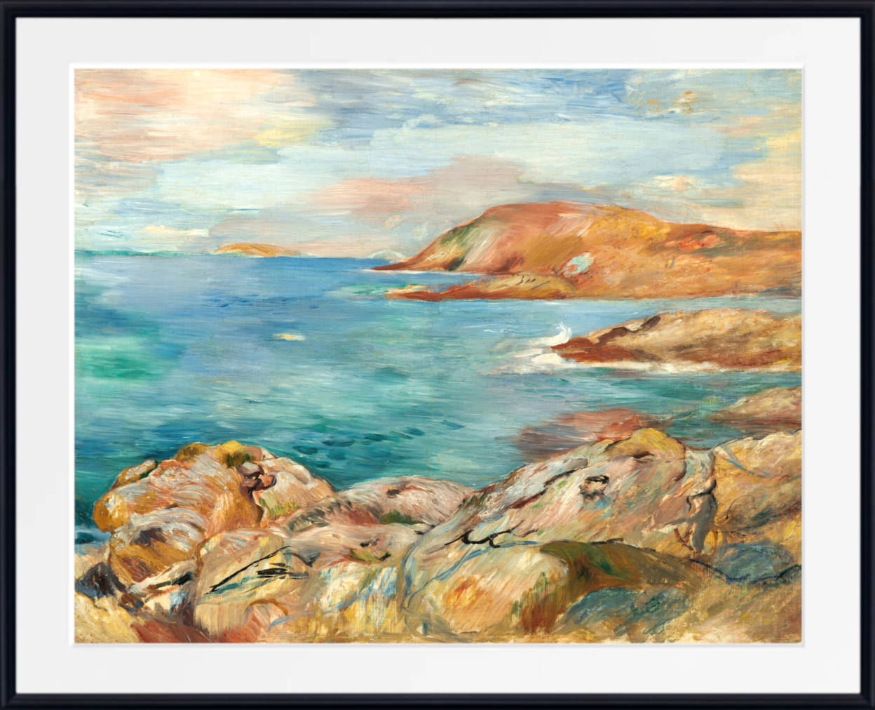 Renoir Print, Paysage de bord de mer (c1884) Coastal Landscape