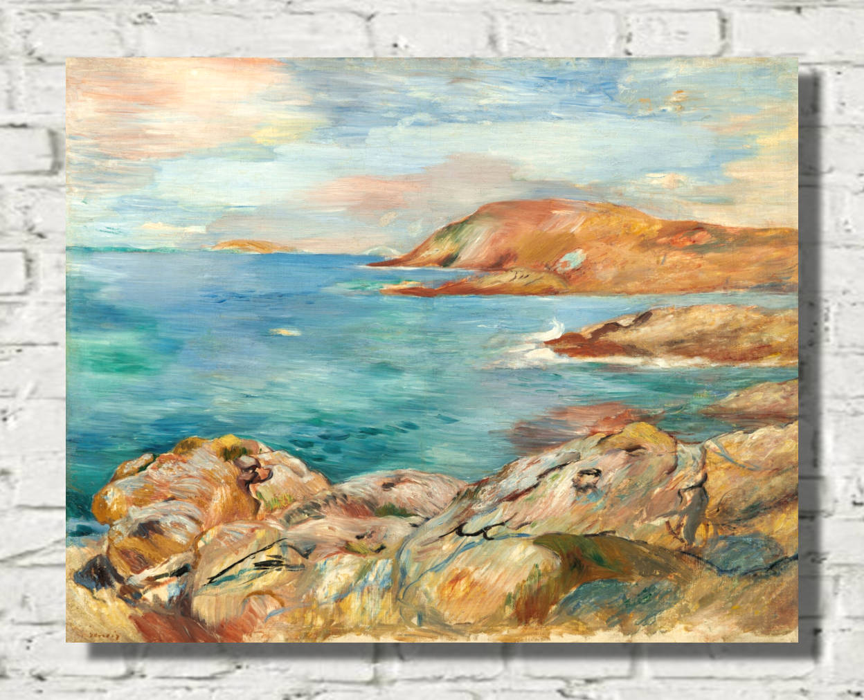 Renoir Print, Paysage de bord de mer (c1884) Coastal Landscape