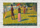 Georges Seurat Print, Landscape and Figures (The Pink Skirt) (1884)