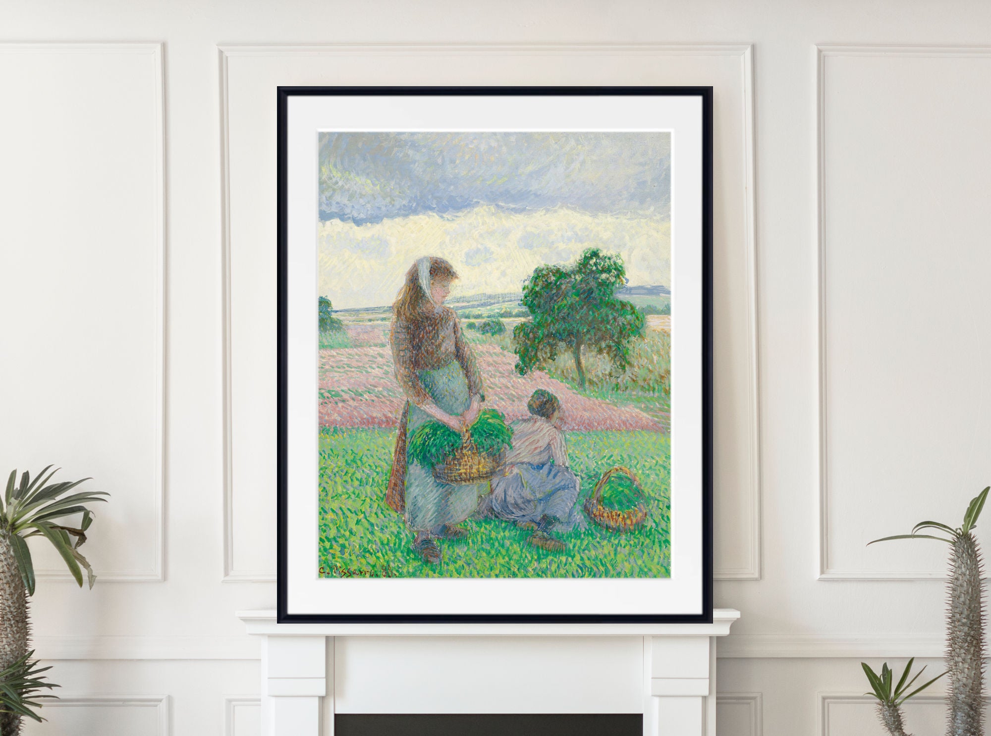 Camille Pissarro “Peasant Women Carrying a Basket” (1888) Prints and Canvas Panels