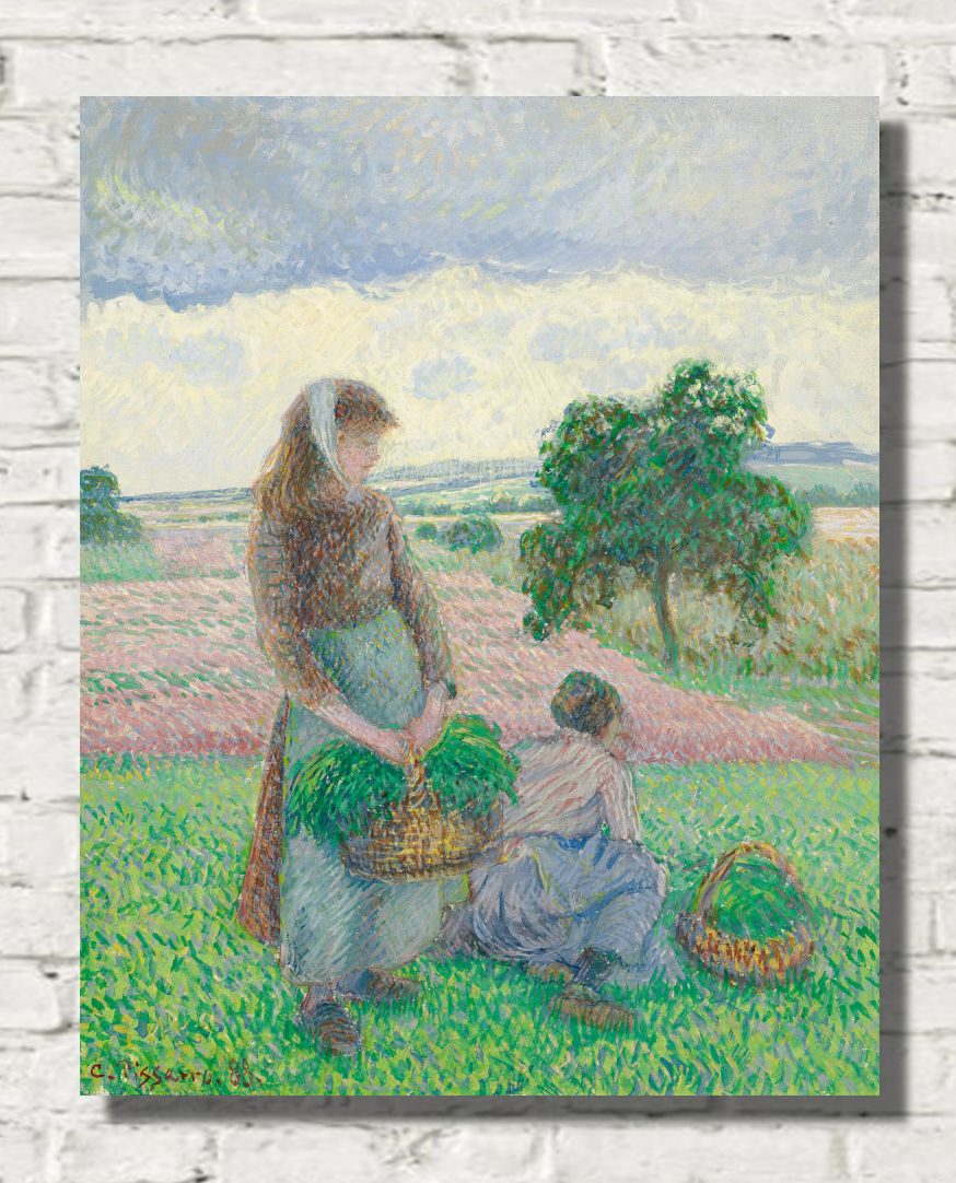 Camille Pissarro “Peasant Women Carrying a Basket” (1888) Prints and Canvas Panels