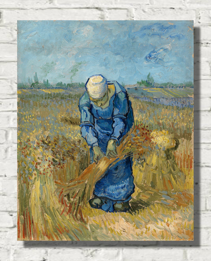 Peasant woman binding sheaves (1889) by Vincent van Gogh