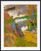 Paul Gauguin Print : Fisherman and bathers on the Aven (1888)