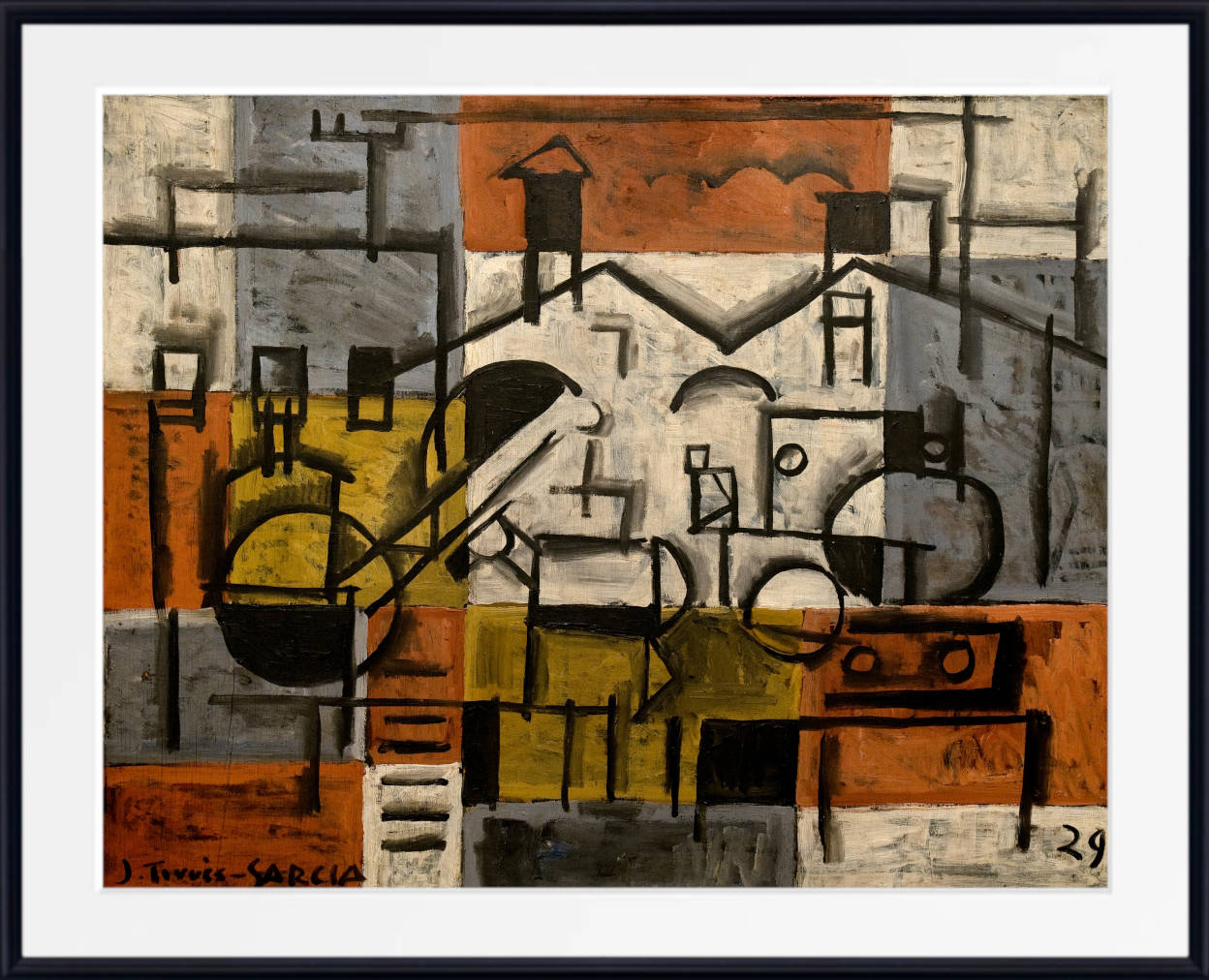 Joaquín Torres-García Print, Constructive Cityscape (1929)