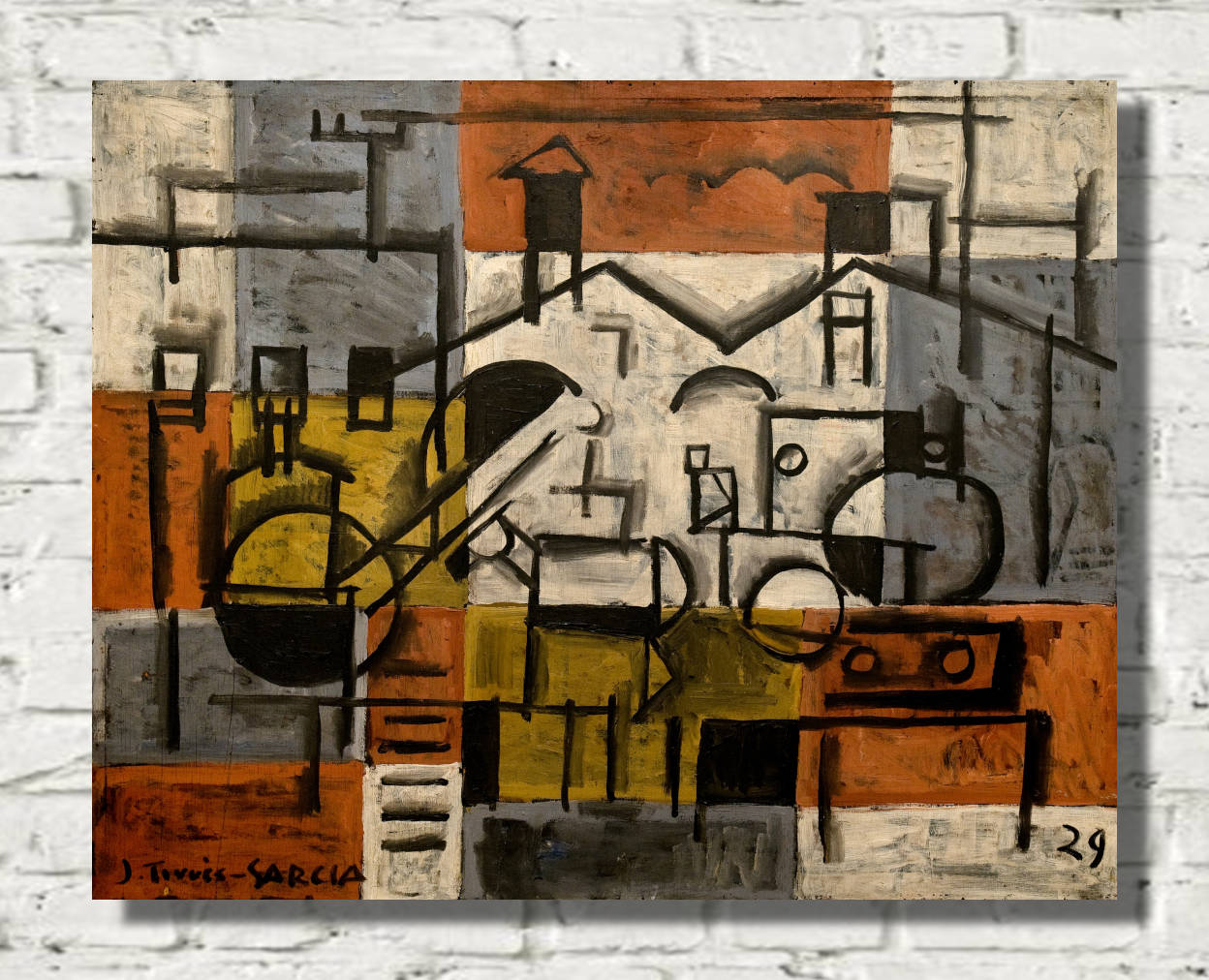 Joaquín Torres-García Print, Constructive Cityscape (1929)