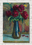 Henri Martin Print, Red peonies in a Dalpayrat vase