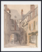 David Cox Print, Place St. Barthélemy, Rouen (1829)