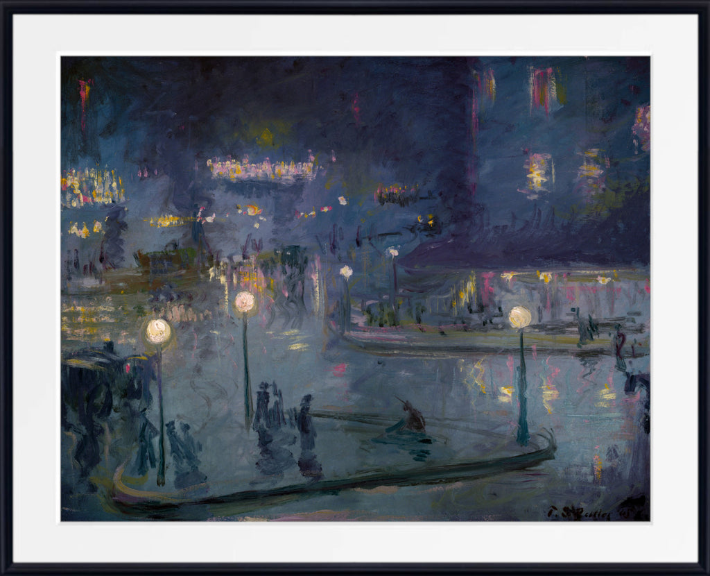 Place de Rome at Night, Theodore Earl Butler