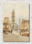 Karl Kaufmann Print, Square in Capua in Italy