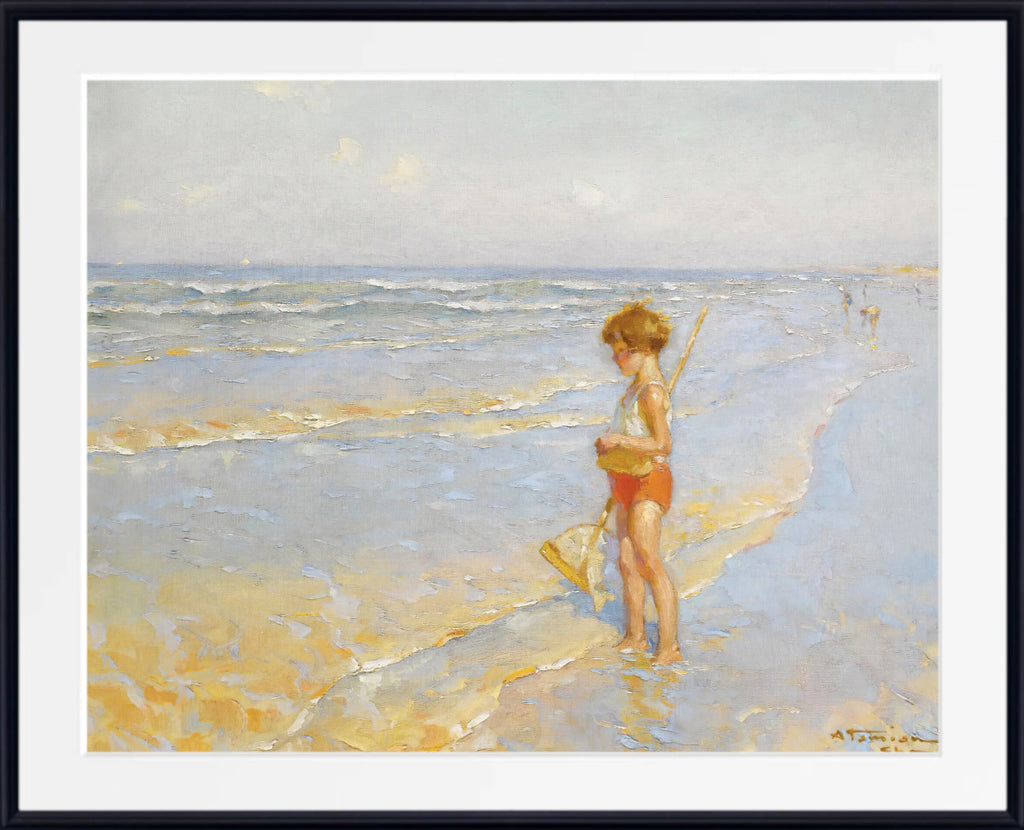 Playing on the beach by Charles Atamian