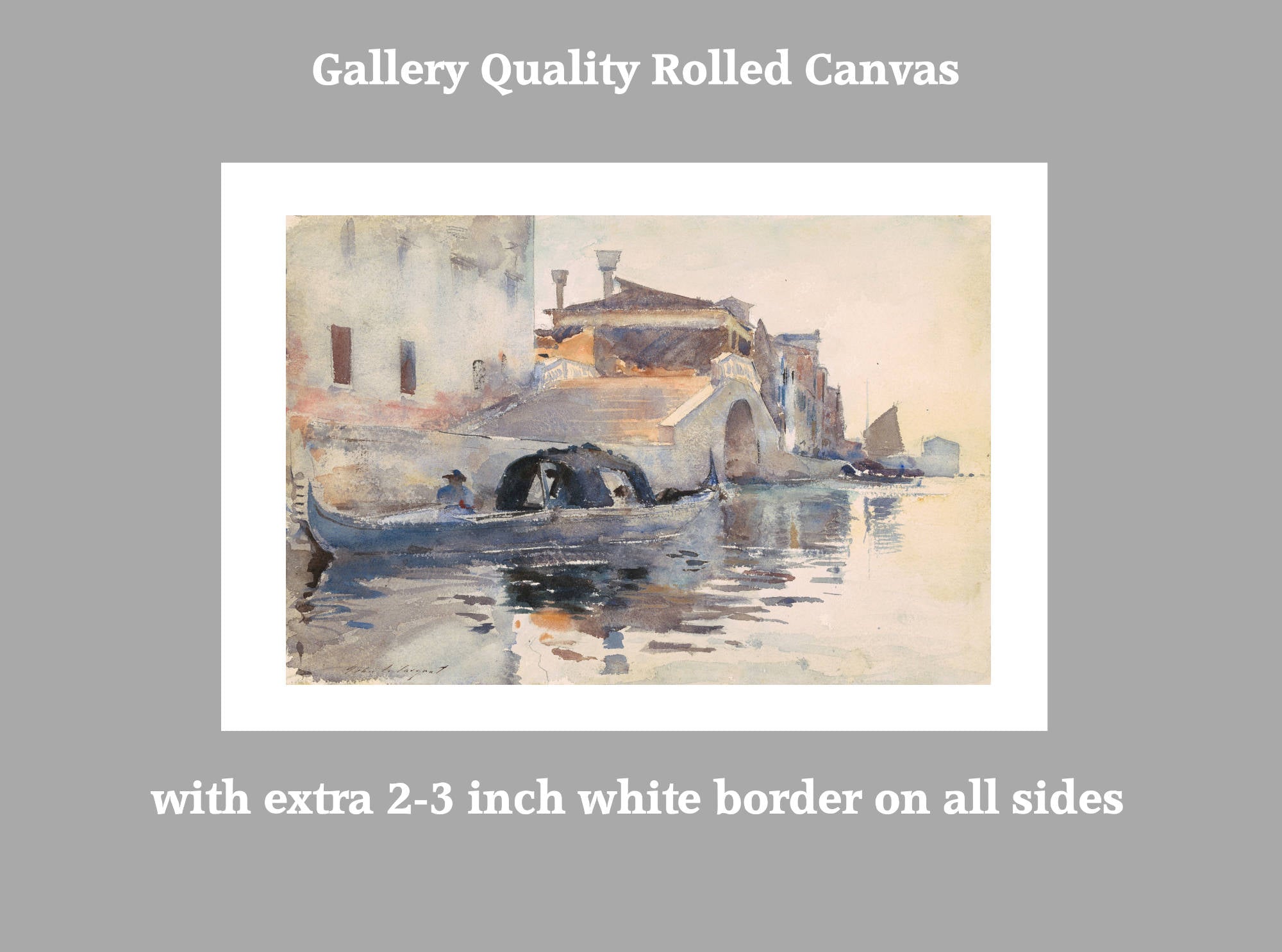 John Singer Sargent Print, Ponte Panada, Fondamenta Nuove, Venice (c. 1880)